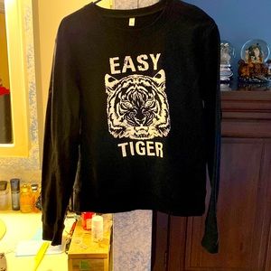 Black easy tiger sweatshirt size medium